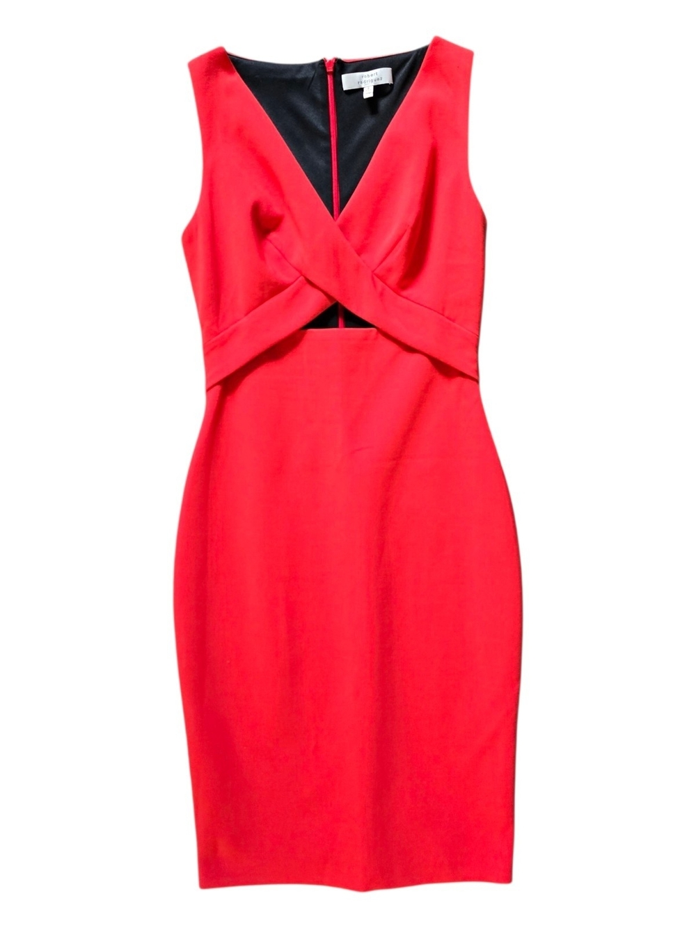 Robert Rodriquez Sleeveless Red Sheath Dress